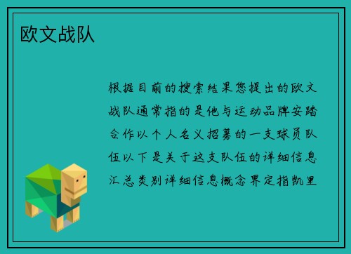 欧文战队